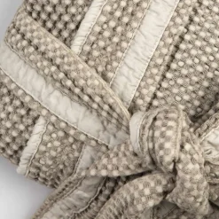 Accappatoio Kimono di Lusso di Lino e Cotone, 2 Finiture Made in Italy - Kleone