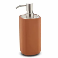 Accessori Bagno da Appoggio in Terracotta e Ceramica Bianca - Terracotta