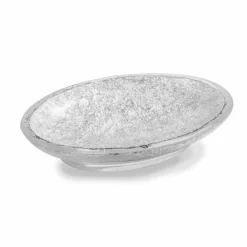 Accessori Bagno in Resina Rivestita in Foglia Argento - Argentino