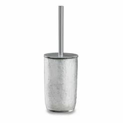 Accessori Bagno in Resina Rivestita in Foglia Argento - Argentino