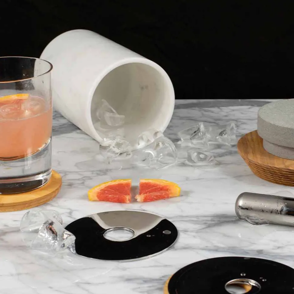 Accessori per Aperitivo Strumenti Cocktail in Marmo, Legno e Acciaio - Normanno