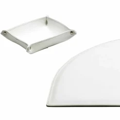 Accessori Ufficio per Scrivania in Cuoio Rigenerato, Made in Italy- Medea