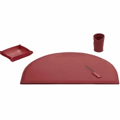 Accessori Ufficio per Scrivania in Cuoio Rigenerato, Made in Italy- Medea