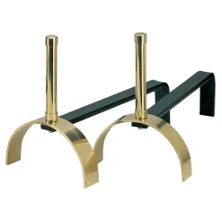 Alari per il Camino in Diverse Finiture Altezza 25 cm Made in Italy - Rinoceronte