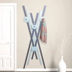 Appendiabiti a Muro Design Moderno Legno Colorato per Ingresso - Picasso