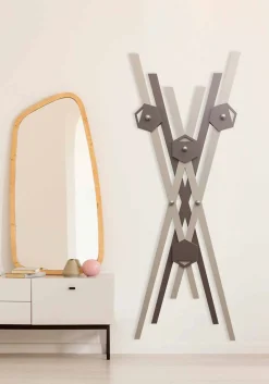 Appendiabiti a Muro Design Moderno Legno Colorato per Ingresso - Picasso