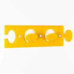 Appendiabiti da Muro Colorato in Plexiglass con 2 Ganci 3 Pezzi - Fratack