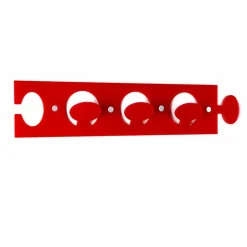 Appendiabiti da Parete in Plexiglass Colorato con 3 Ganci, 2 Pezzi - Fratack