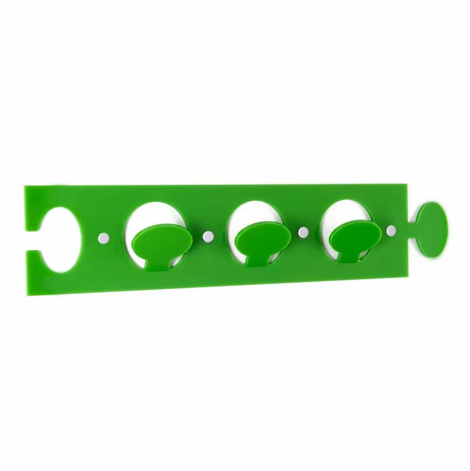 Appendiabiti da Parete in Plexiglass Colorato con 3 Ganci, 2 Pezzi - Fratack