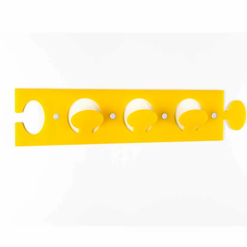 Appendiabiti da Parete in Plexiglass Colorato con 3 Ganci, 2 Pezzi - Fratack