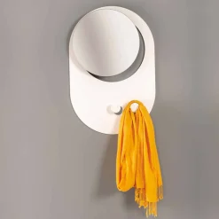 Appendiabiti da Parete Moderno in Acciaio con Specchio Made in Italy - Pilippo