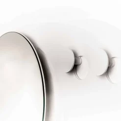 Appendiabiti da Parete Moderno in Acciaio con Specchio Made in Italy - Pilippo