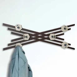Appendiabiti da Parete Moderno di Design in Legno Laccato Colorato - Picassino