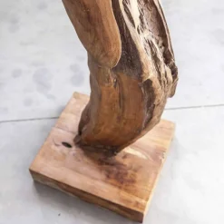 Appendiabiti da Terra con Struttura e Pioli in Teak Massello - Abete