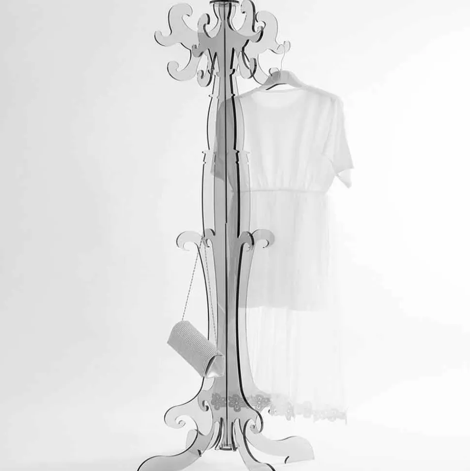 Appendiabiti da terra, design classico, in plexiglass Giave