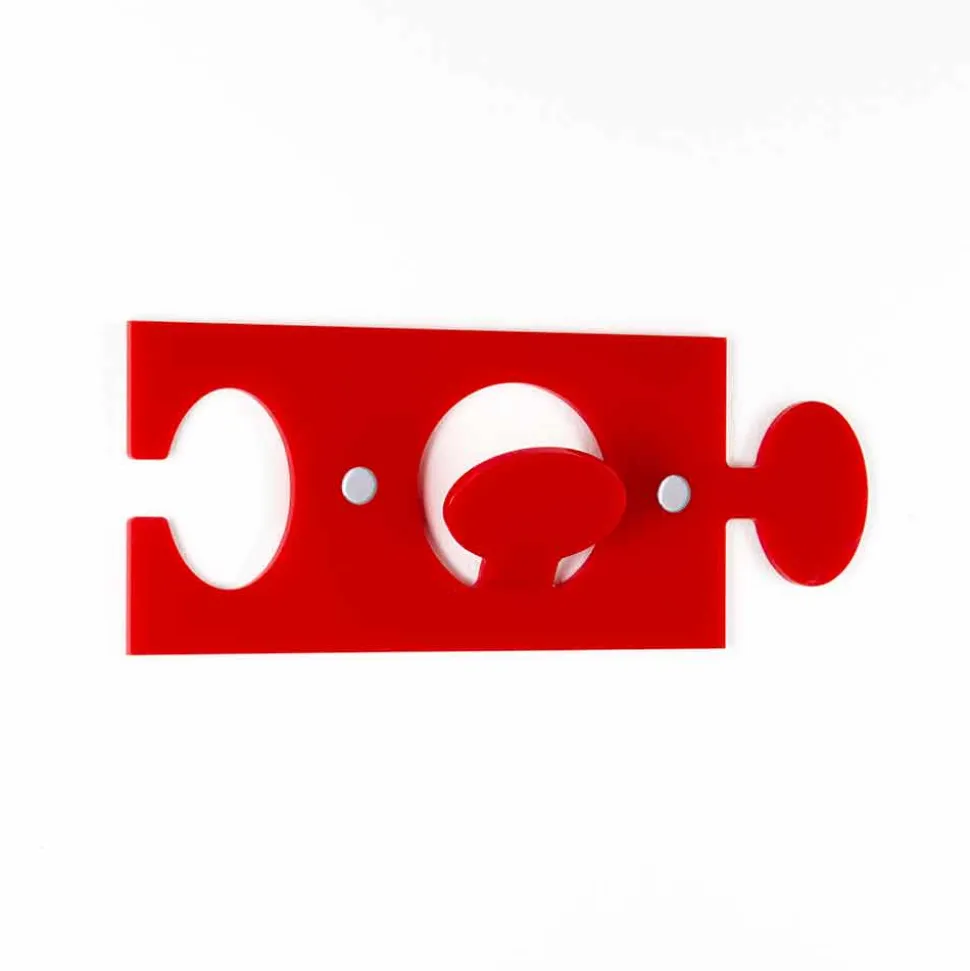 Appendini da Parete in Plexiglass Colorato Design Moderno 4 Pezzi - Fratack