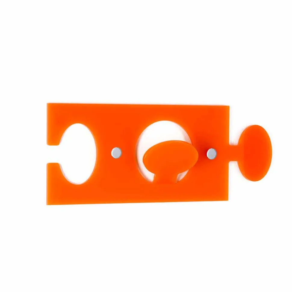 Appendini da Parete in Plexiglass Colorato Design Moderno 4 Pezzi - Fratack