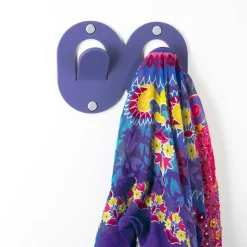 3 Appendini Muro in Plexiglass Colorato Design Doppio Italiano a Clip - Freddie