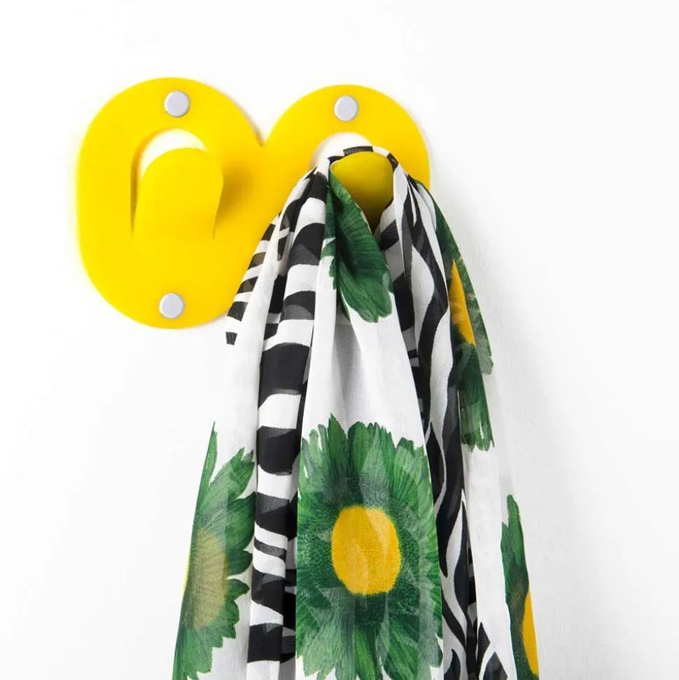 3 Appendini Muro in Plexiglass Colorato Design Doppio Italiano a Clip - Freddie