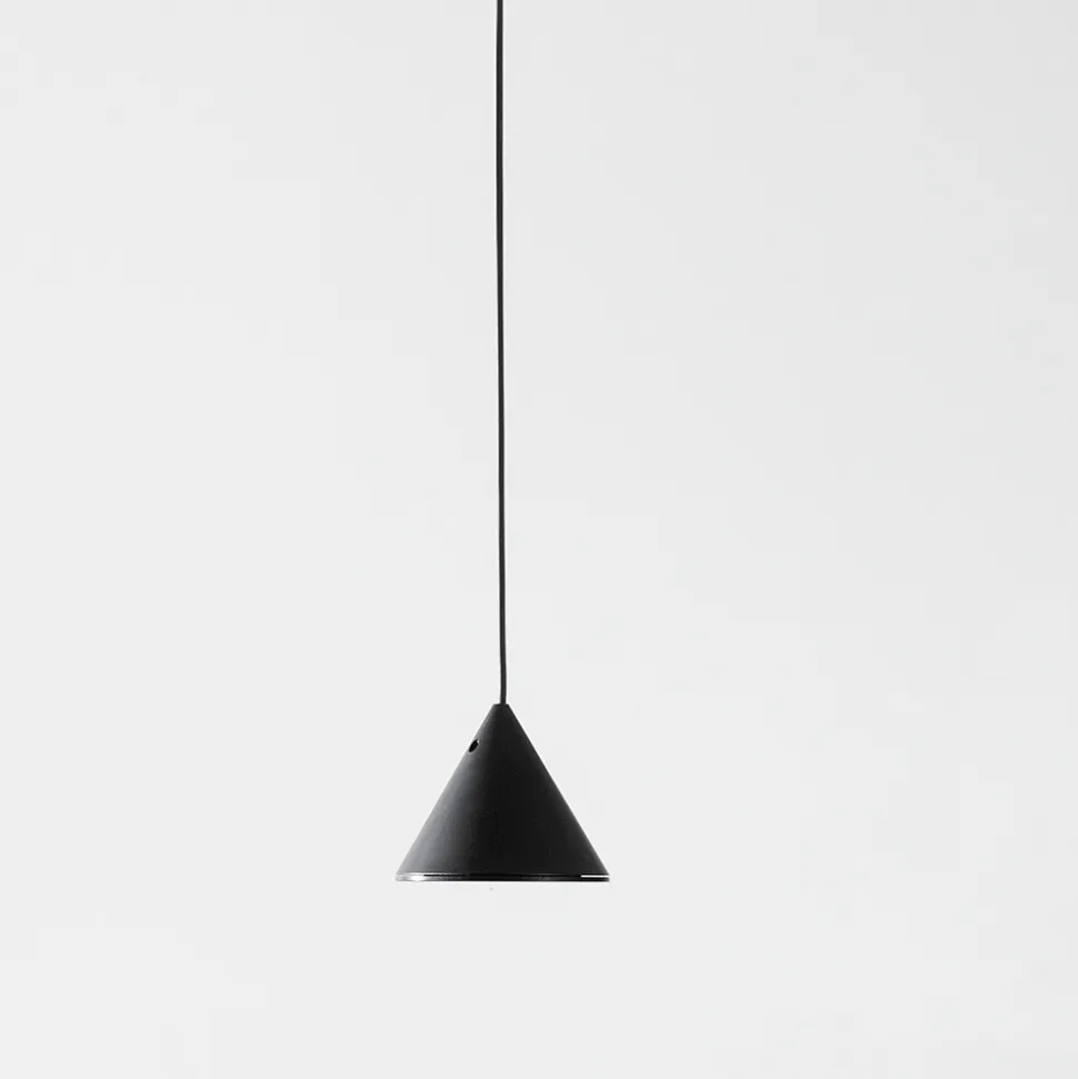 Applique a Filo in Alluminio Nero e Cono Piccolo Design Minimale - Mercado