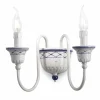 Applique a Muro a 2 Luci in Ceramica e Ottone Dipinta a Mano - Sanremo