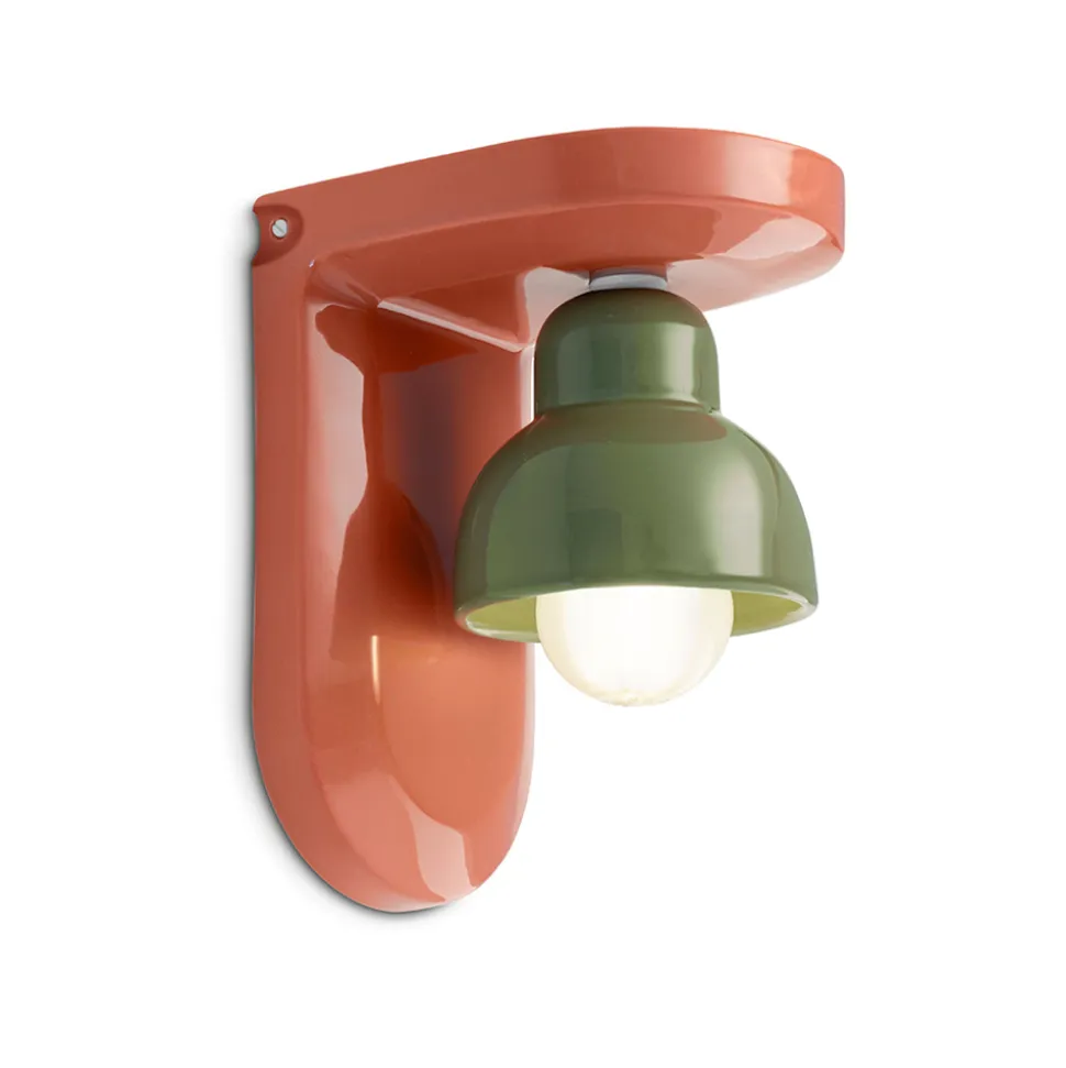 Applique a Muro in Ceramica con 1 Luce Made in Italy - Berimbau