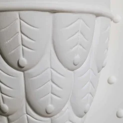 Applique a Muro 2 Luci in Ceramica Bianca Opaca Design Moderno Civetta - Gufo