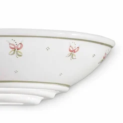 Applique a Muro Mezzaluna in Ceramica Dipinti Floreali a Mano - Trieste