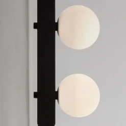 Applique a Parete di Design in Alluminio Nero con Sfere e Faretti - Esodo