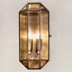 Applique Artigianale in Vetro e Ottone 1 o 2 Luci - Rilegato by Il Fanale