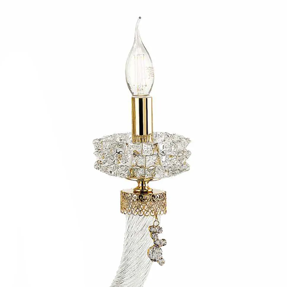 Applique Classica 2 Luci Vetro Artigianale Lusso Made in Italy - Saline