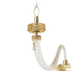 Applique Classica 2 Luci Vetro Artigianale Lusso Made in Italy - Saline