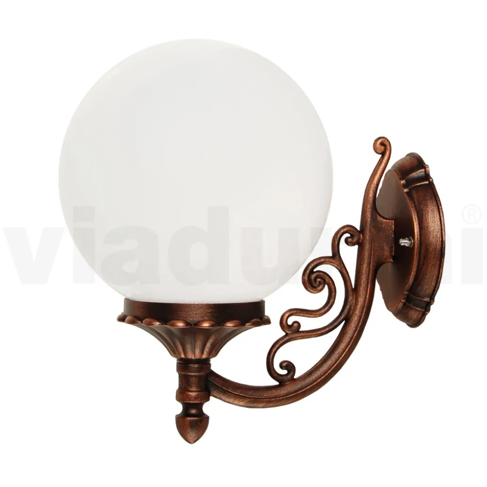 Applique con Sfera in Acrilico e Struttura in Alluminio Pressofuso - Trovanero