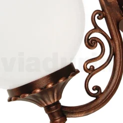 Applique con Sfera in Acrilico e Struttura in Alluminio Pressofuso - Trovanero