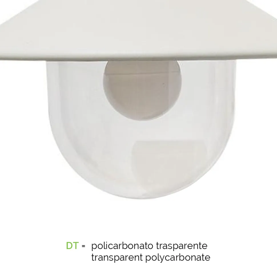 Applique da Esterno in Alluminio e Policarbonato Made in Italy - Cassandra