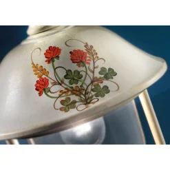 Applique da Esterno in Alluminio Dipinto a Mano e Decoro Fiori - Bari