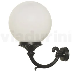 Applique da Esterno in Alluminio con Sfera in Acrilico Opale - Trovaantracite