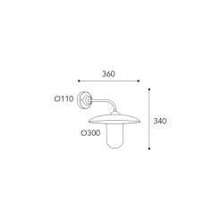 Applique da Esterno in Ottone, Vetro Opale e IP44 Made in Italy - Drago