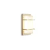Applique da Esterno in Ottone, E27 e Stile Geometrico Made in Italy - Cristallo