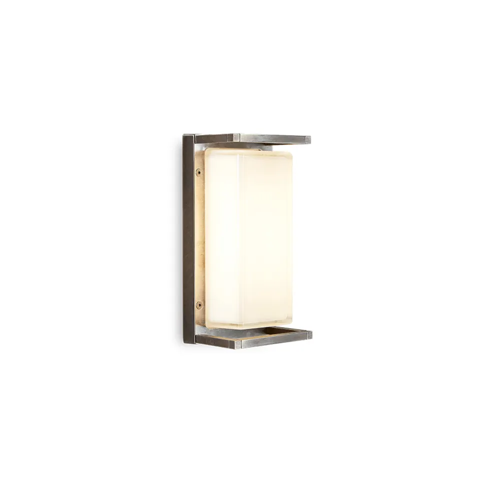 Applique da Esterno in Ottone Vintage, E27 e Luce Elegante - Cristallo