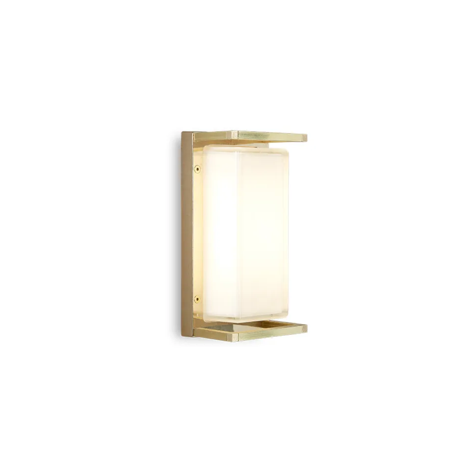 Applique da Esterno in Ottone Vintage, E27 e Luce Elegante - Cristallo