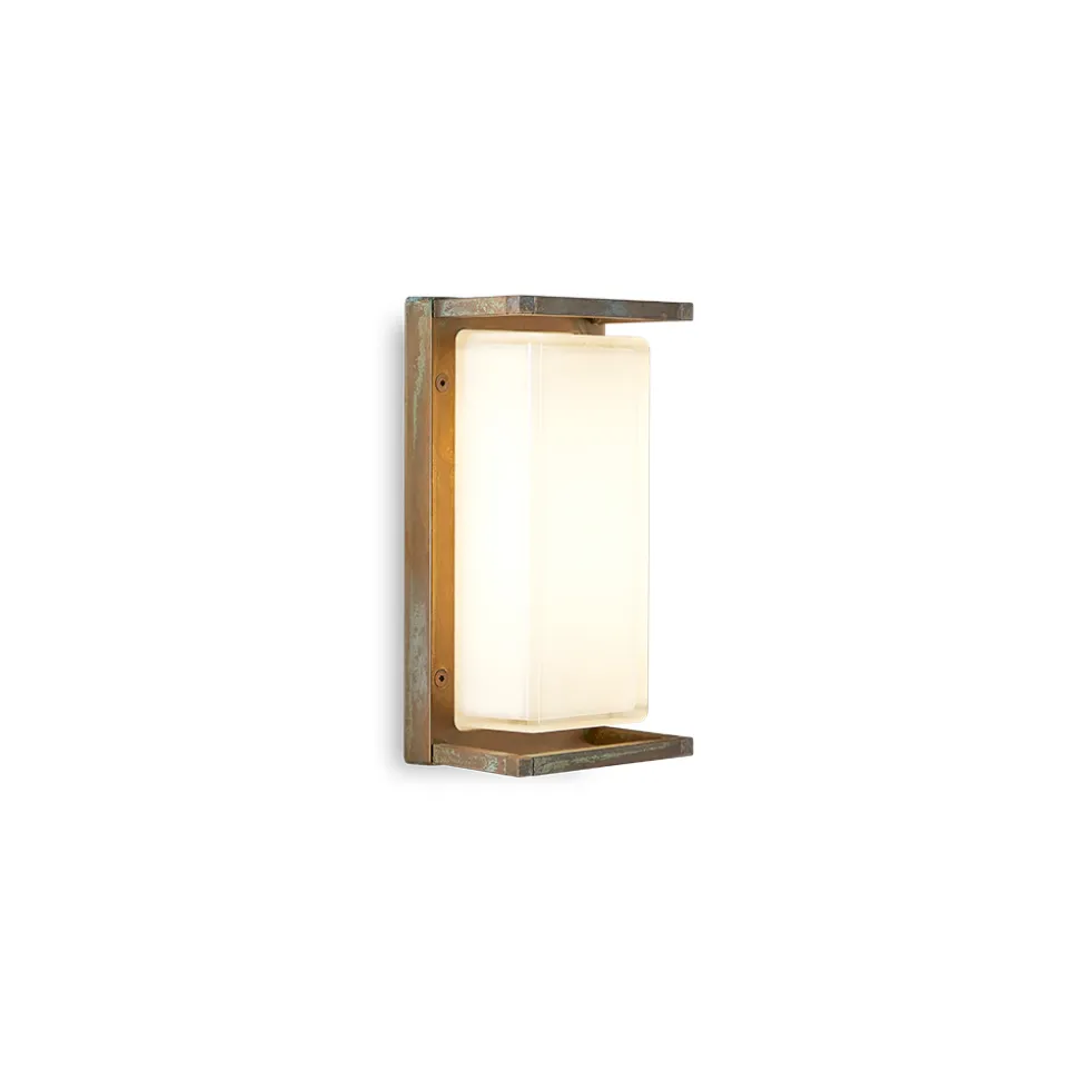 Applique da Esterno in Ottone Vintage, E27 e Luce Elegante - Cristallo