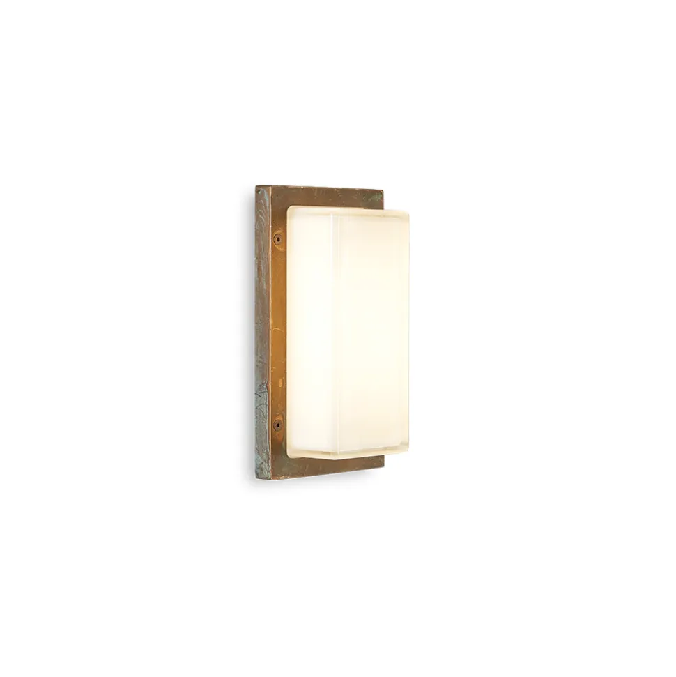 Applique da Esterno in Ottone Vintage con Attacco E27 e IP44 - Cristallo