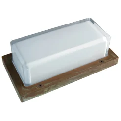 Applique da Esterno in Ottone Vintage con Attacco E27 e IP44 - Cristallo