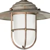 Applique da Esterno in Ottone, Vetro Opale e IP44 - Elfico
