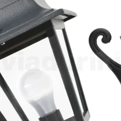 Applique da Giardino in Alluminio e Vetro Trasparente Made in Italy - Scintilla