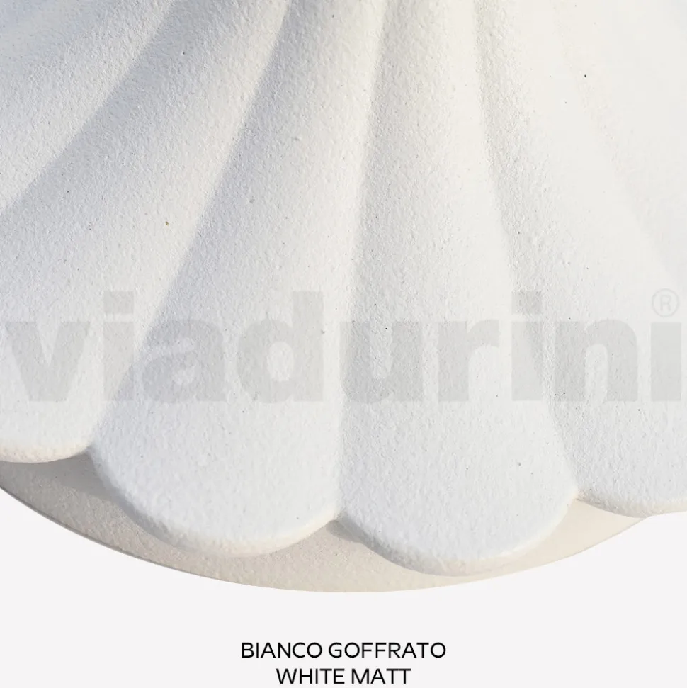 Applique da Giardino in Alluminio Bianco con Sfera Opale - Trovabianco