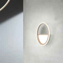 Applique da Parete con Struttura in Metallo Bianco o Oro a LED - Raissa