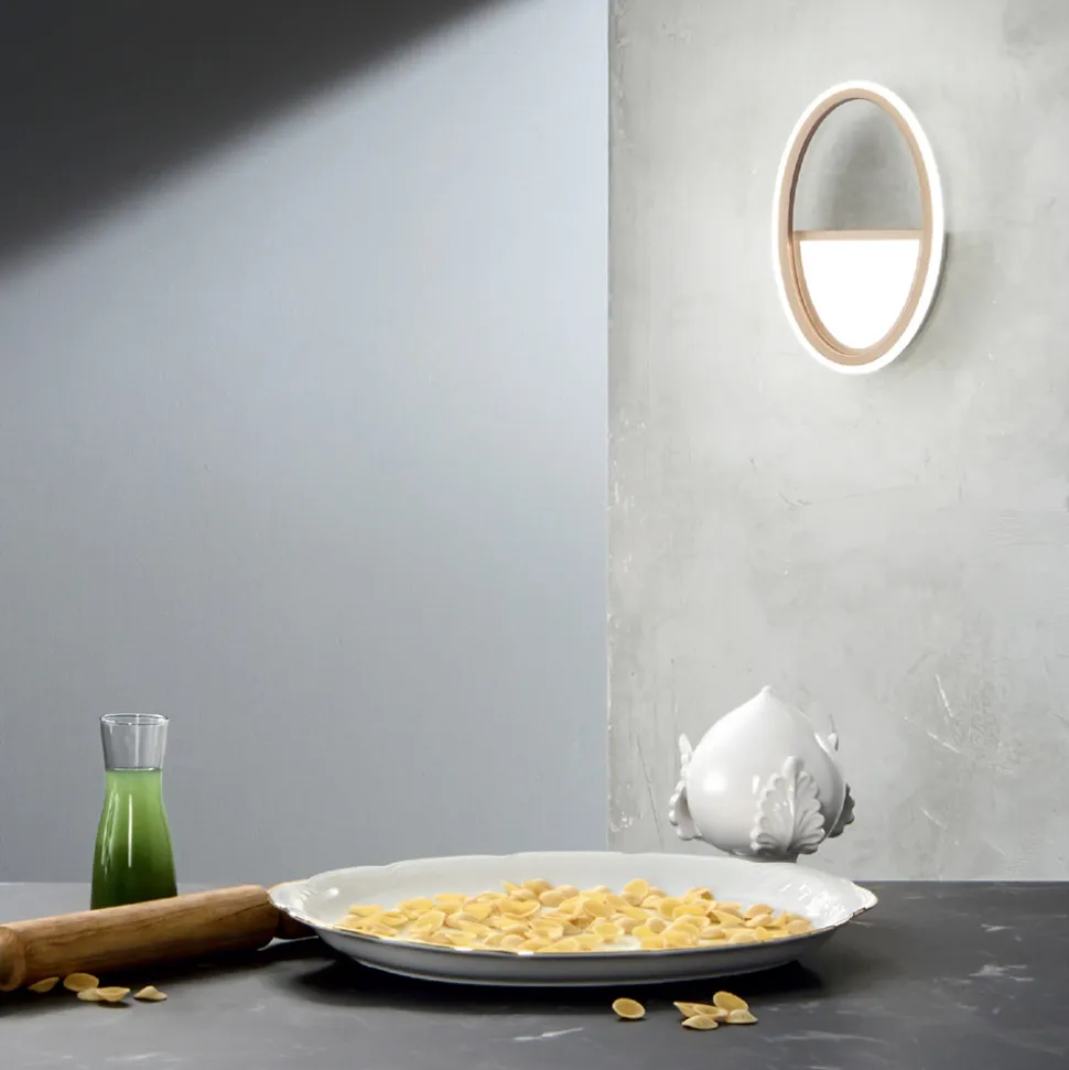 Applique da Parete con Struttura in Metallo Bianco o Oro a LED - Raissa