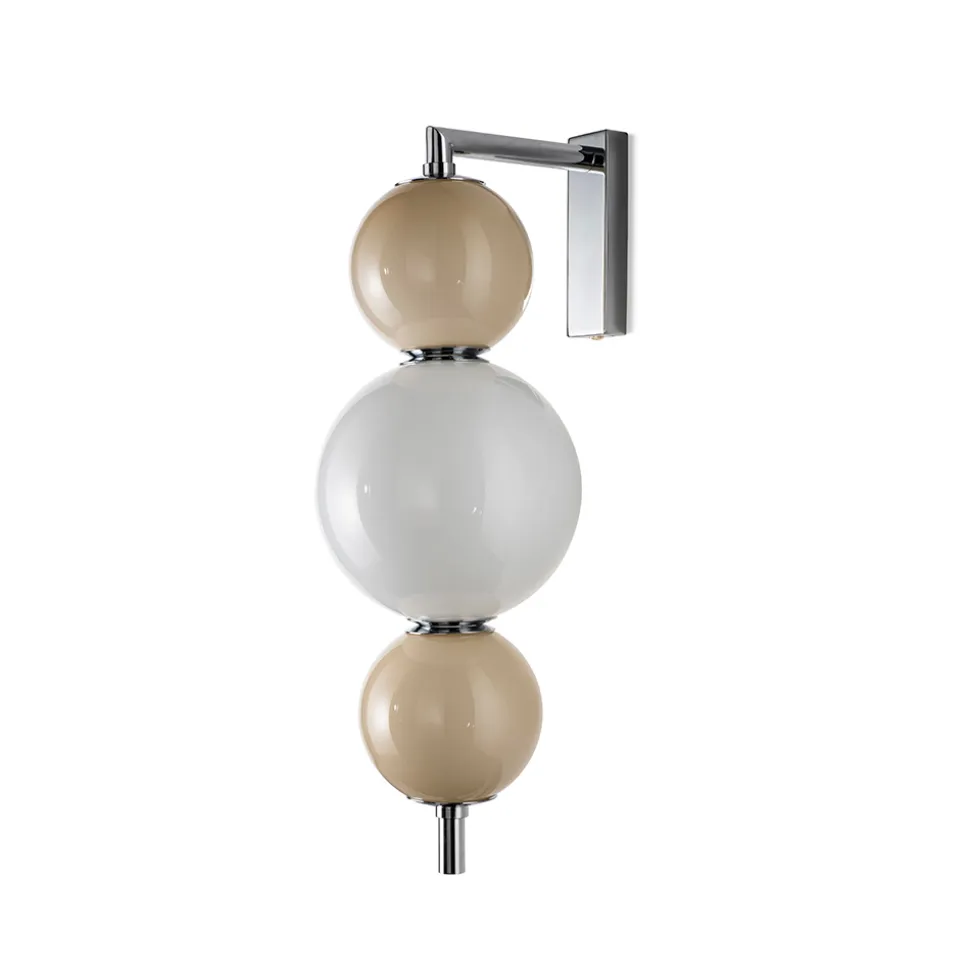 Applique da Parete Grande Tre Lumi in Vetro Incamiciato Made in Italy - Lumira